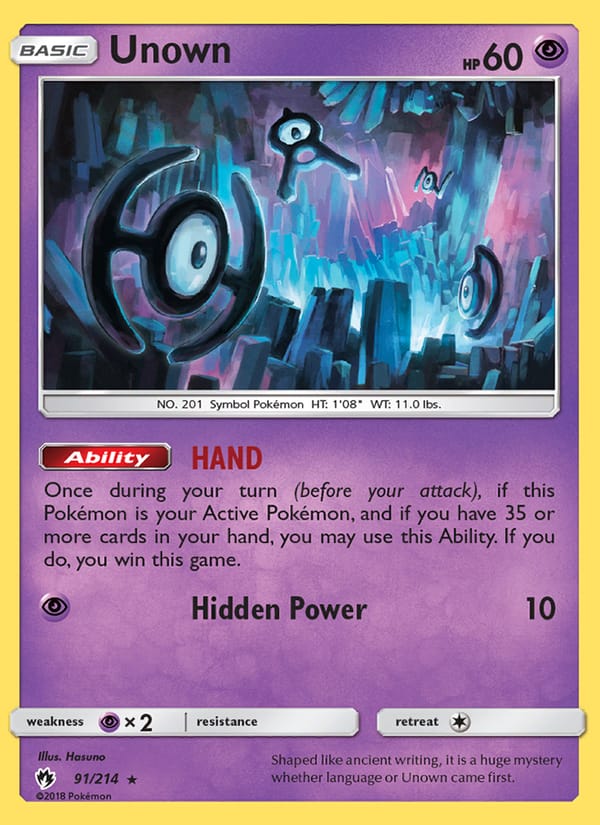Unown, SM - Lost Thunder · 91/214