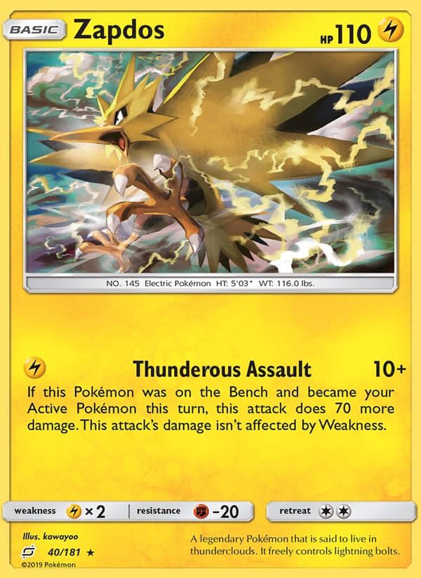 Zapdos, SM - Team Up · 40/181