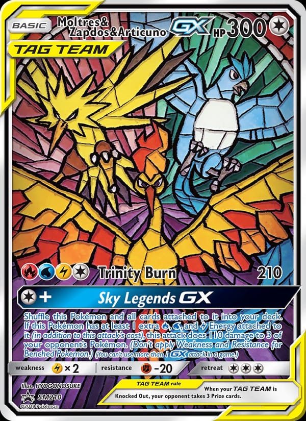 Moltres & Zapdos & Articuno GX, SM Promos · SM210