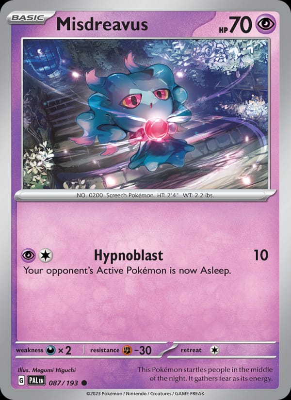 Misdreavus, SV02: Paldea Evolved · 087/193
