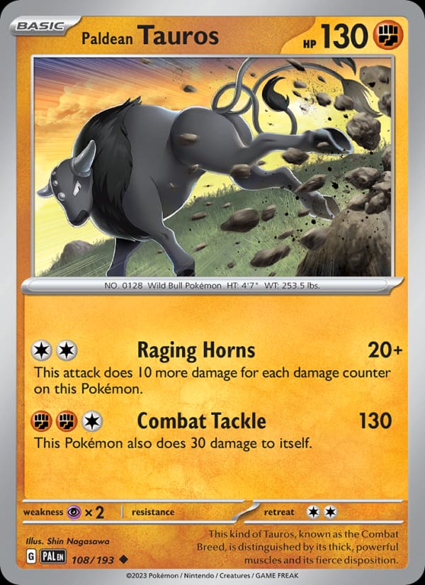 Paldean Tauros, SV02: Paldea Evolved · 108/193