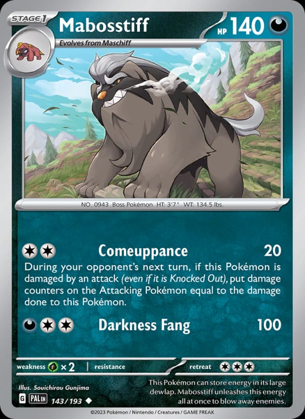 Mabosstiff, SV02: Paldea Evolved · 143/193