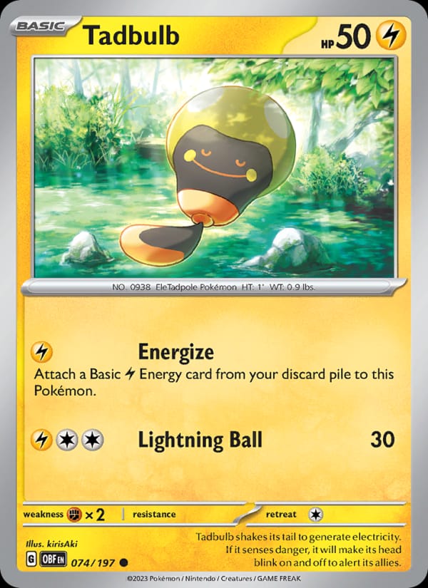 Tadbulb 074/197, SV03: Obsidian Flames · 074/197
