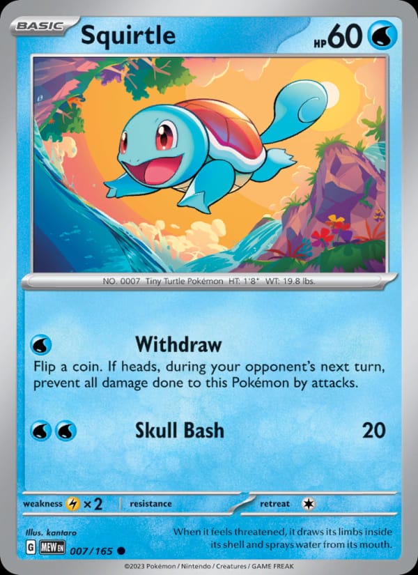 Squirtle, SV: Scarlet & Violet 151 · 007/165