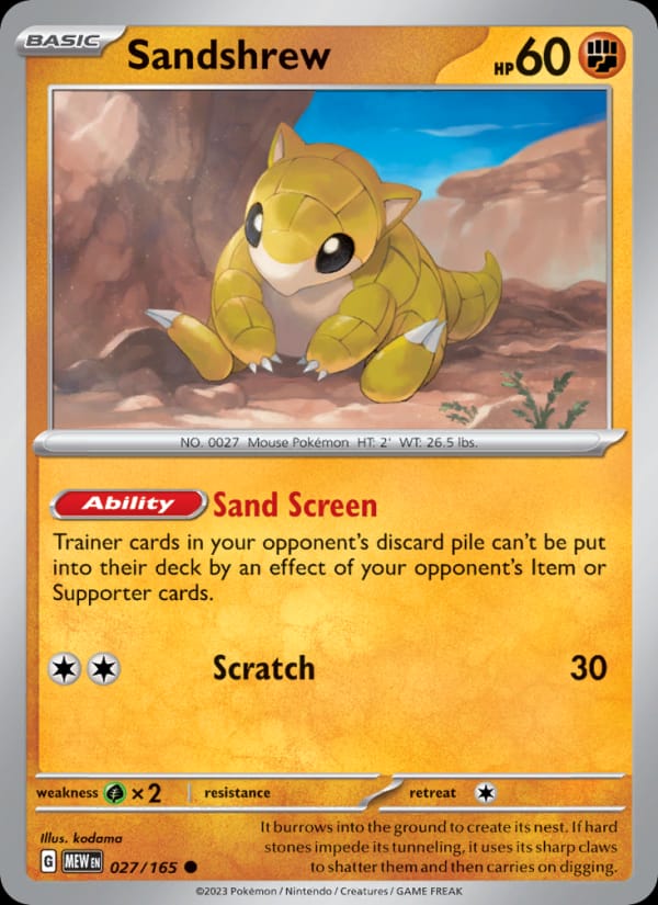Sandshrew, SV: Scarlet & Violet 151 · 027/165