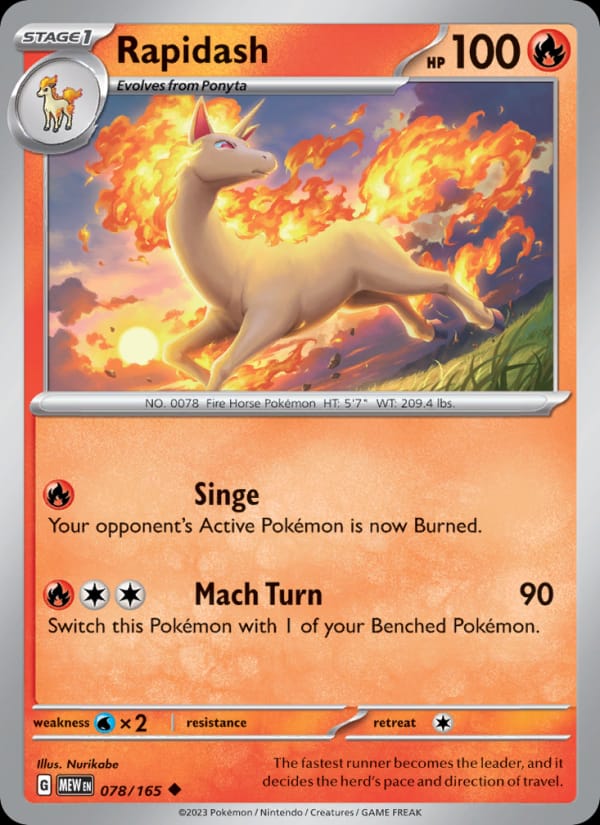 Rapidash, SV: Scarlet & Violet 151 · 078/165
