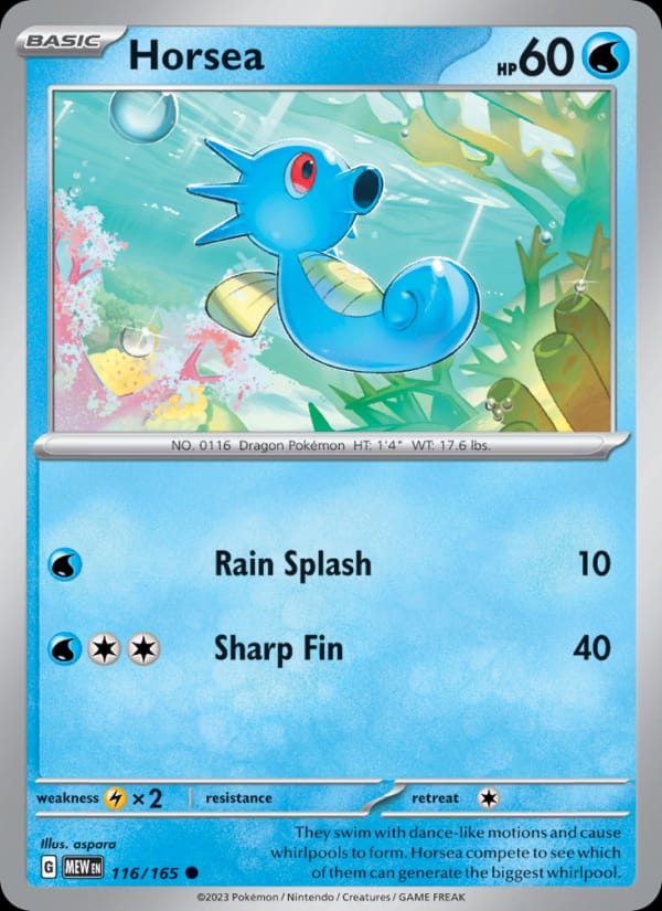 Horsea, SV: Scarlet & Violet 151 · 116/165