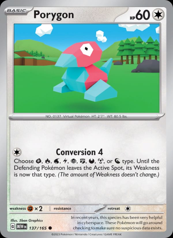 Porygon, SV: Scarlet & Violet 151 · 137/165