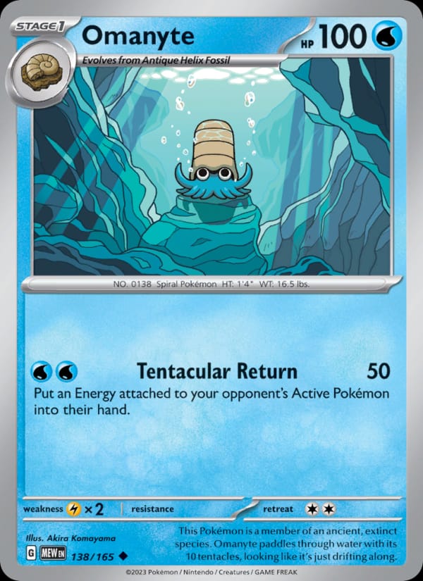 Omanyte, SV: Scarlet & Violet 151 · 138/165