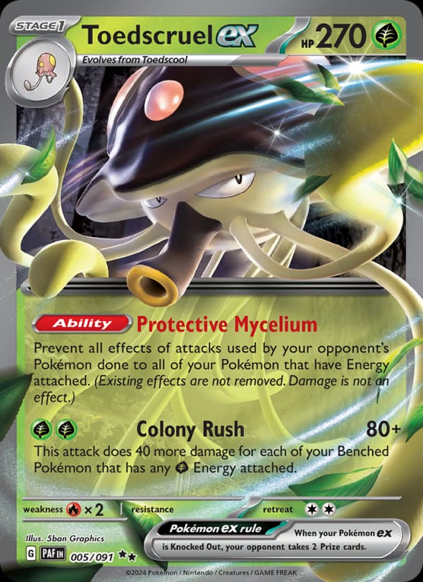 Toedscruel ex, SV: Paldean Fates · 005/091