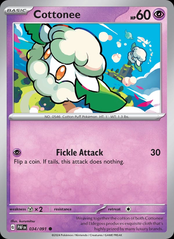 Cottonee, SV: Paldean Fates · 034/091