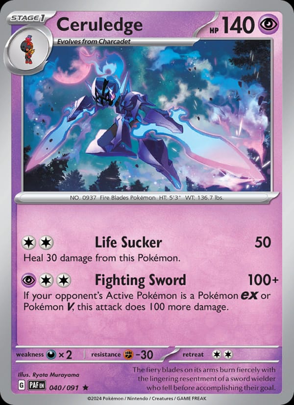 Ceruledge, SV: Paldean Fates · 040/091