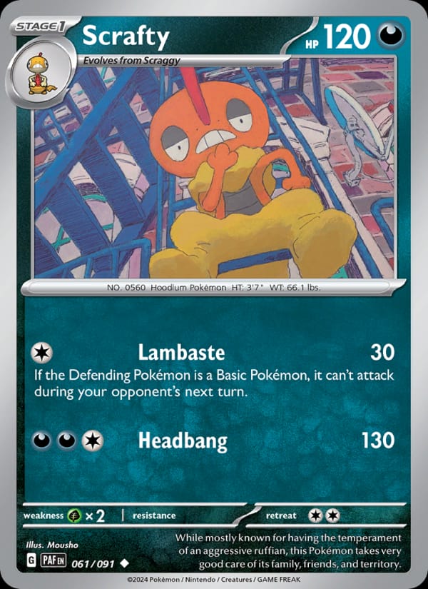 Scrafty, SV: Paldean Fates · 061/091