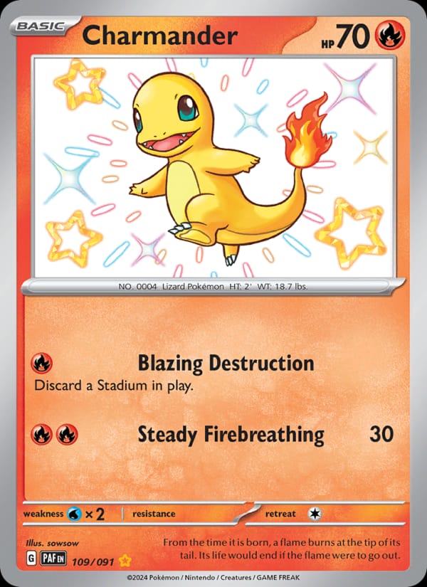 Charmander, SV: Paldean Fates · 109/091