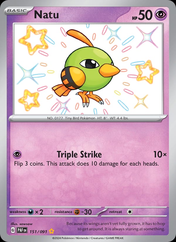 Natu, SV: Paldean Fates · 151/091
