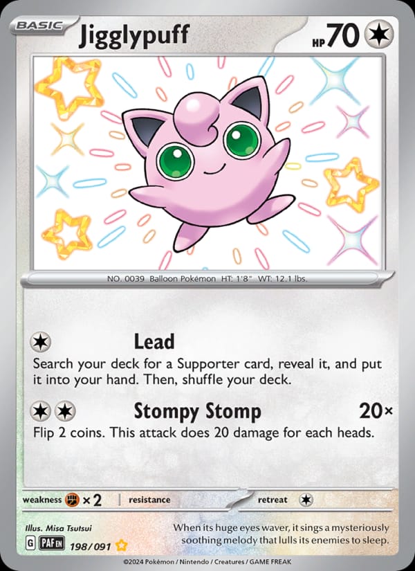 Jigglypuff, SV: Paldean Fates · 198/091