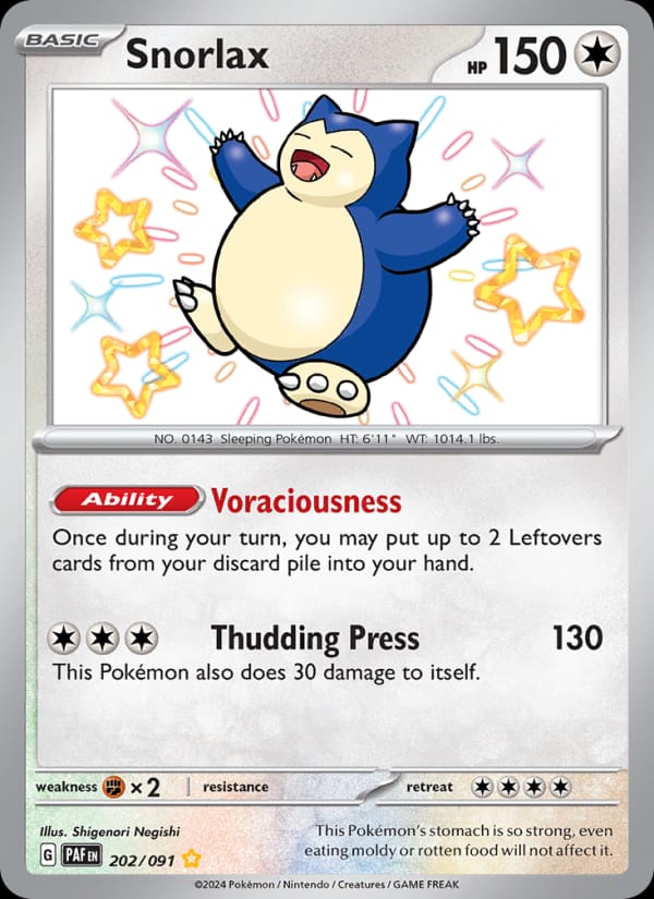 Snorlax, SV: Paldean Fates · 202/091