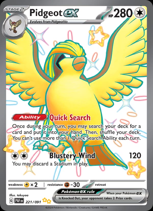 Pidgeot ex, SV: Paldean Fates · 221/091