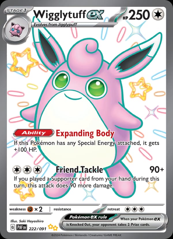 Wigglytuff ex, SV: Paldean Fates · 222/091