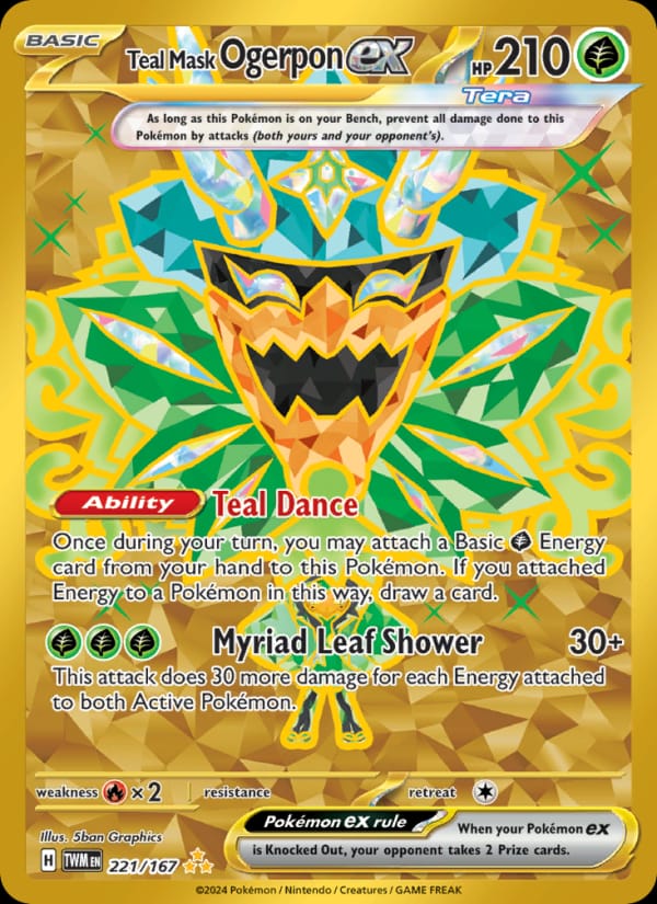 Teal Mask Ogerpon ex, SV06: Twilight Masquerade · 221/167