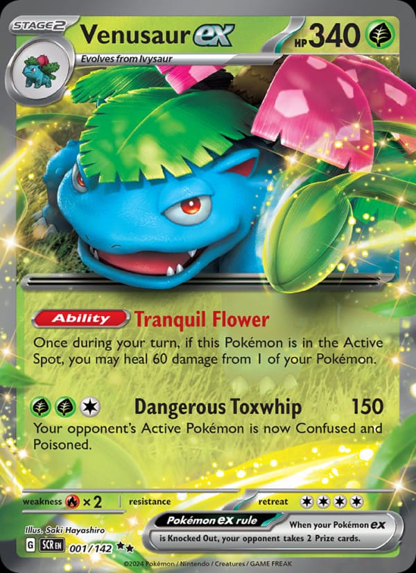 Venusaur ex, SV07: Stellar Crown · 001/142