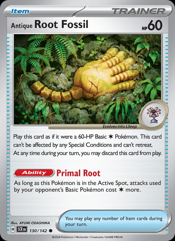 Antique Root Fossil, SV07: Stellar Crown · 130/142