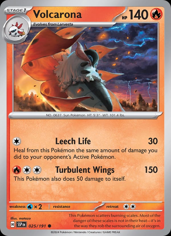 Volcarona, SV08: Surging Sparks · 025/191