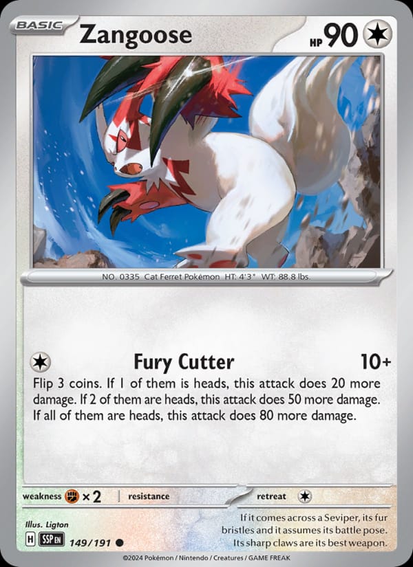 Zangoose, SV08: Surging Sparks · 149/191
