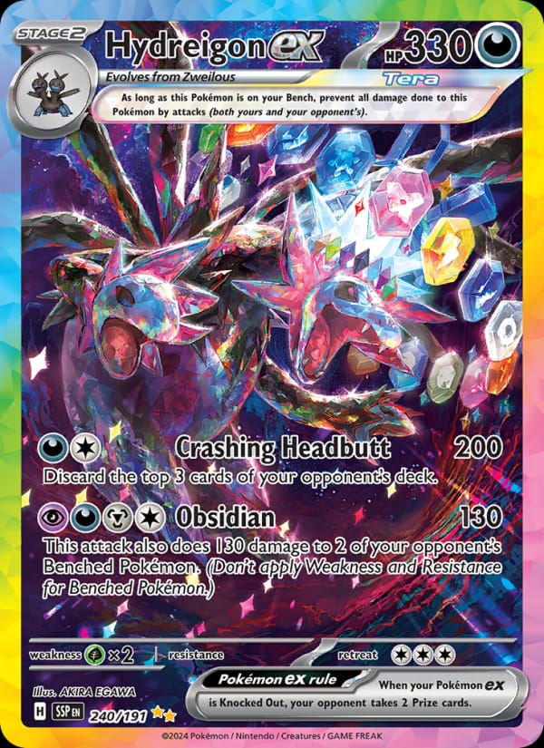 Hydreigon ex, SV08: Surging Sparks · 240/191