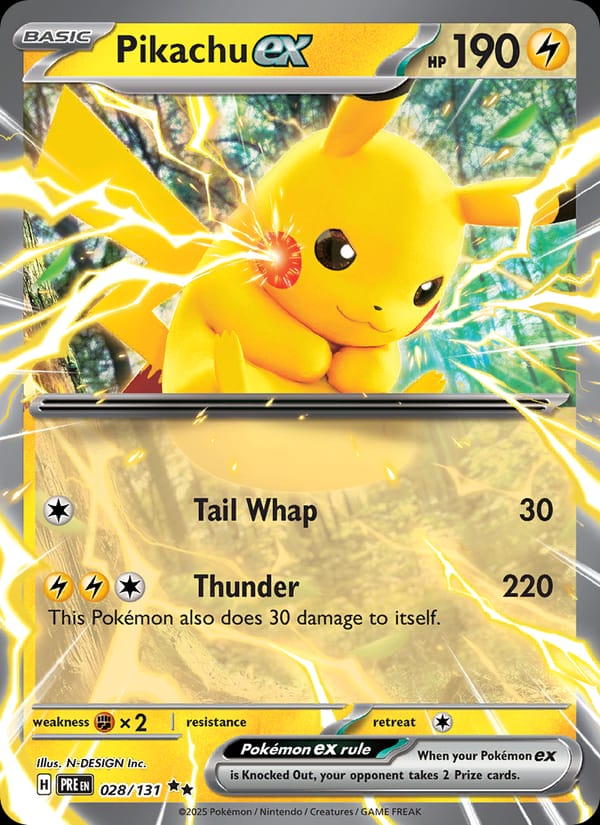 Pikachu ex, SV: Prismatic Evolutions · 028/131