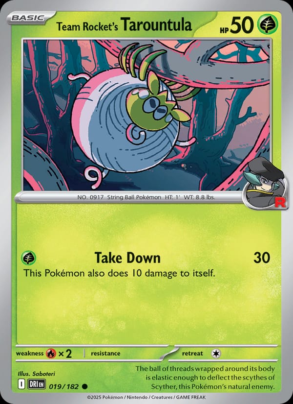 Team Rocket's Tarountula, SV10: Destined Rivals · 019/182