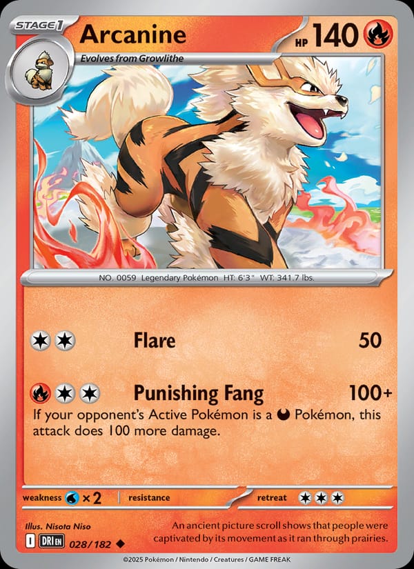 Arcanine, SV10: Destined Rivals · 028/182