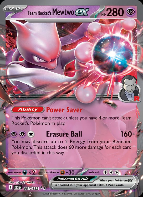 Team Rocket's Mewtwo ex, SV10: Destined Rivals · 081/182