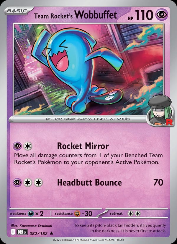 Team Rocket's Wobbuffet, SV10: Destined Rivals · 082/182