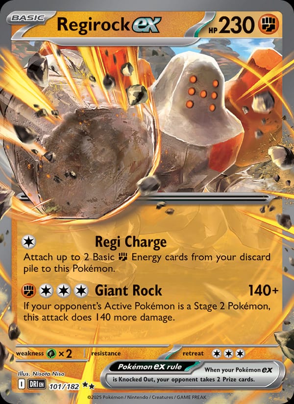 Regirock ex, SV10: Destined Rivals · 101/182