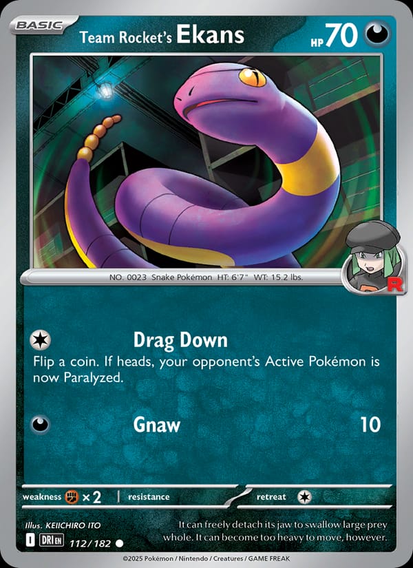 Team Rocket's Ekans, SV10: Destined Rivals · 112/182
