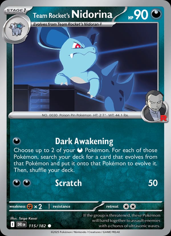 Team Rocket's Nidorina, SV10: Destined Rivals · 115/182