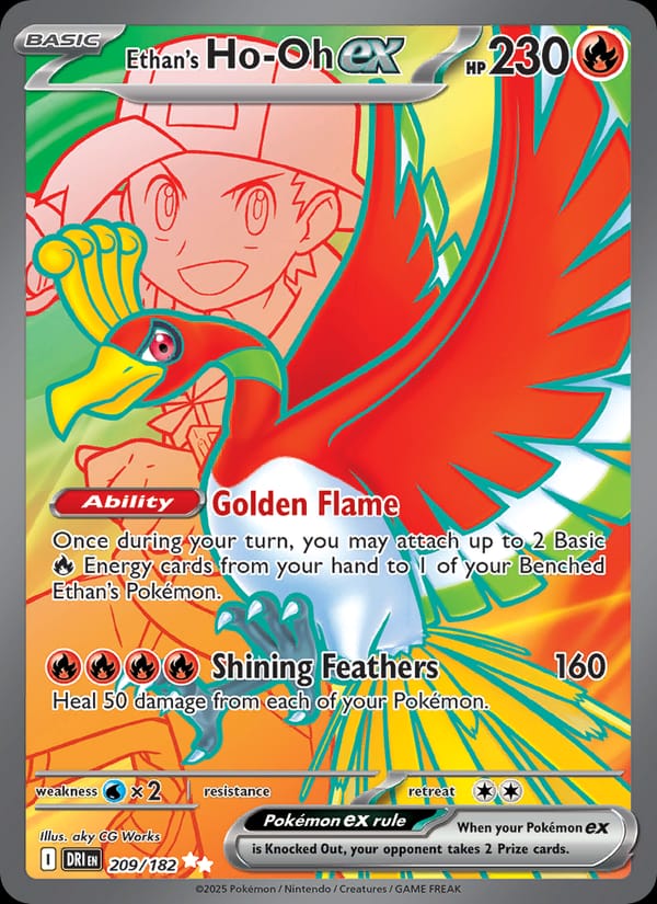 Ethan's Ho-Oh ex, SV10: Destined Rivals · 209/182