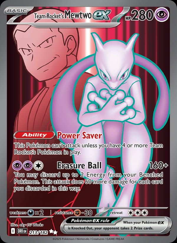 Team Rocket's Mewtwo ex, SV10: Destined Rivals · 213/182
