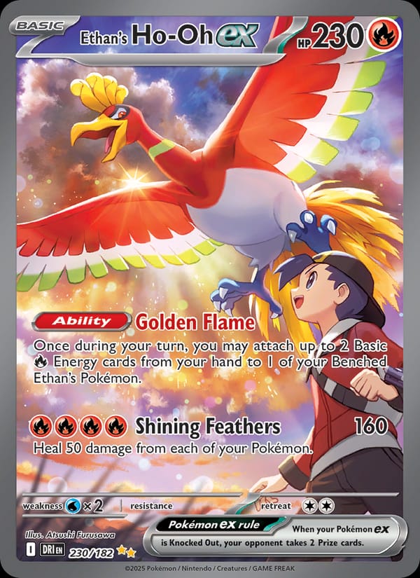 Ethan's Ho-Oh ex, SV10: Destined Rivals · 230/182