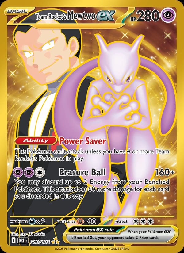 Team Rocket's Mewtwo ex, SV10: Destined Rivals · 240/182