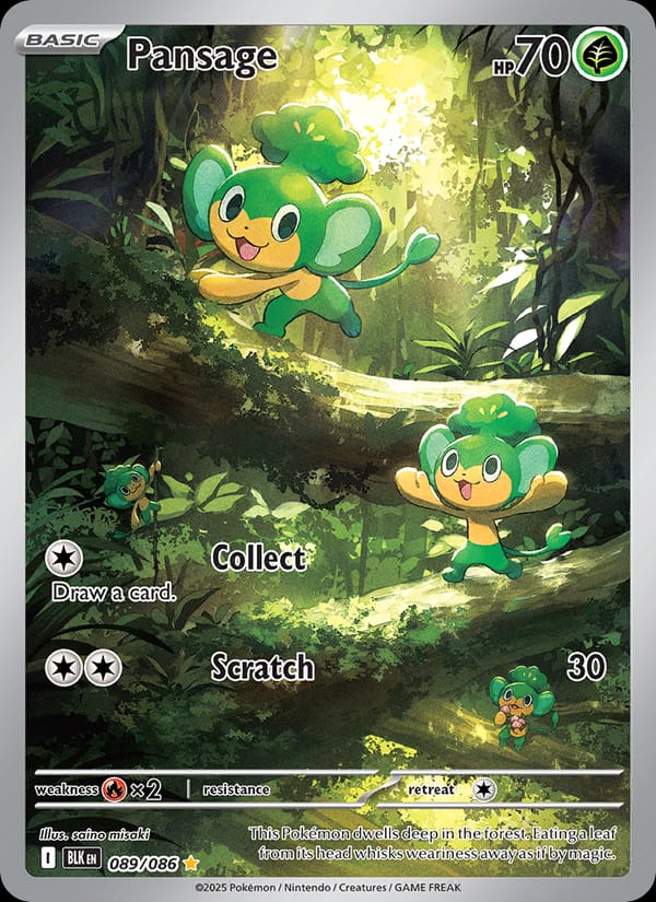 Pansage, SV: Black Bolt · 089/086