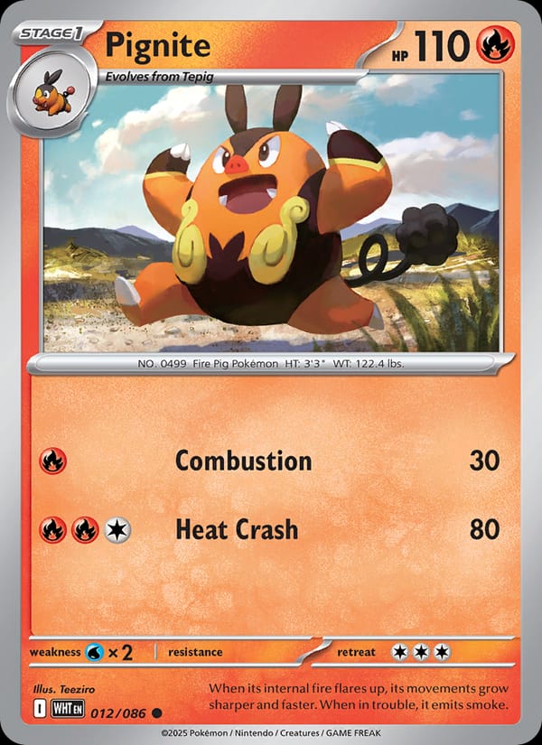 Pignite, SV: White Flare · 012/086