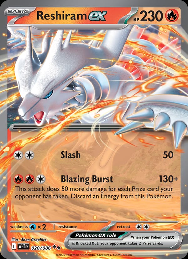 Reshiram ex, Miscellaneous Cards & Products · 020/086