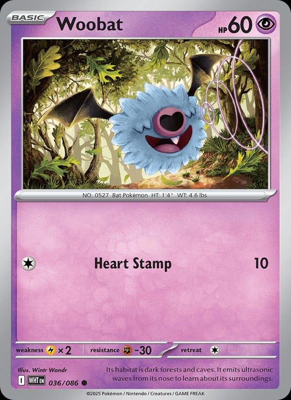 Woobat, SV: White Flare · 036/086