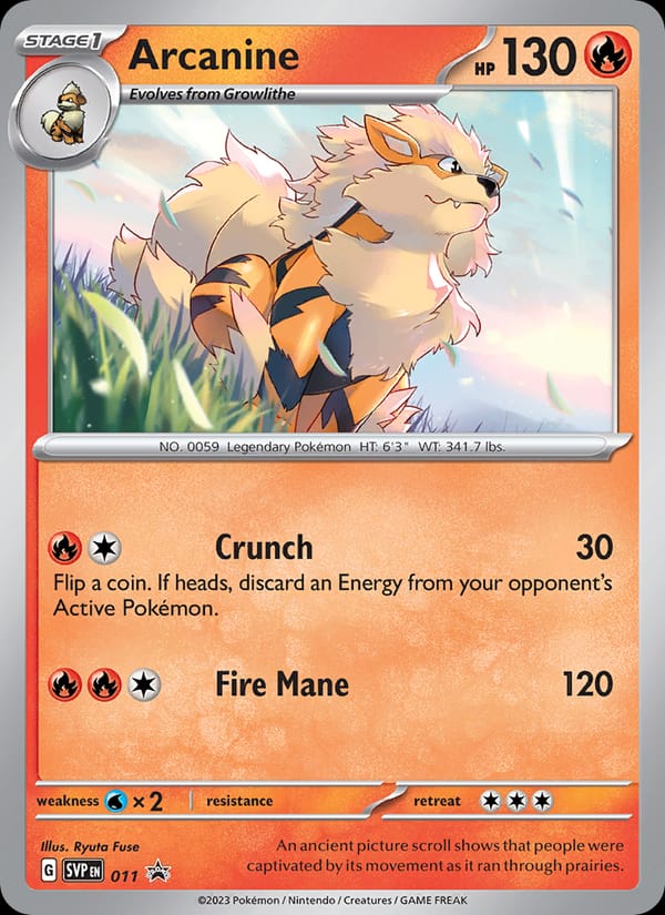 Arcanine, SV: Scarlet & Violet Promo Cards · 011