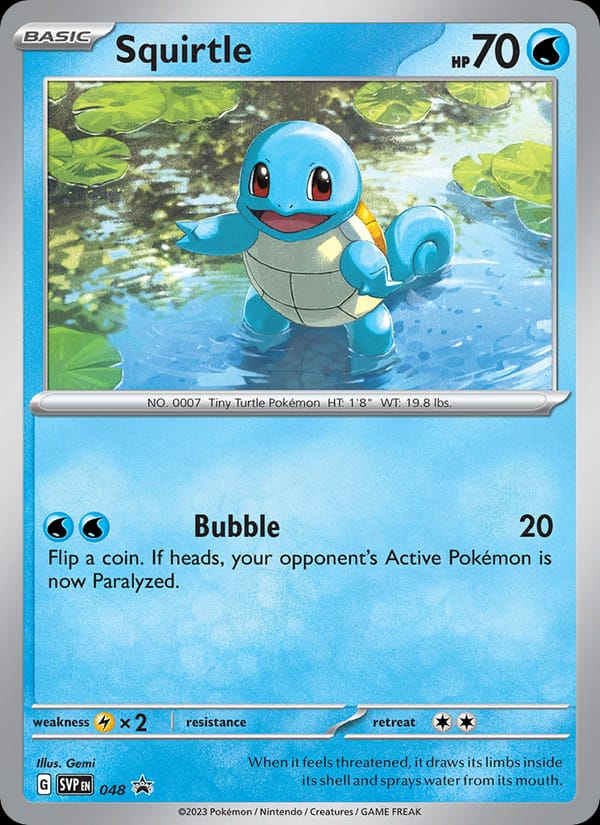 Squirtle, SV: Scarlet & Violet Promo Cards · 048