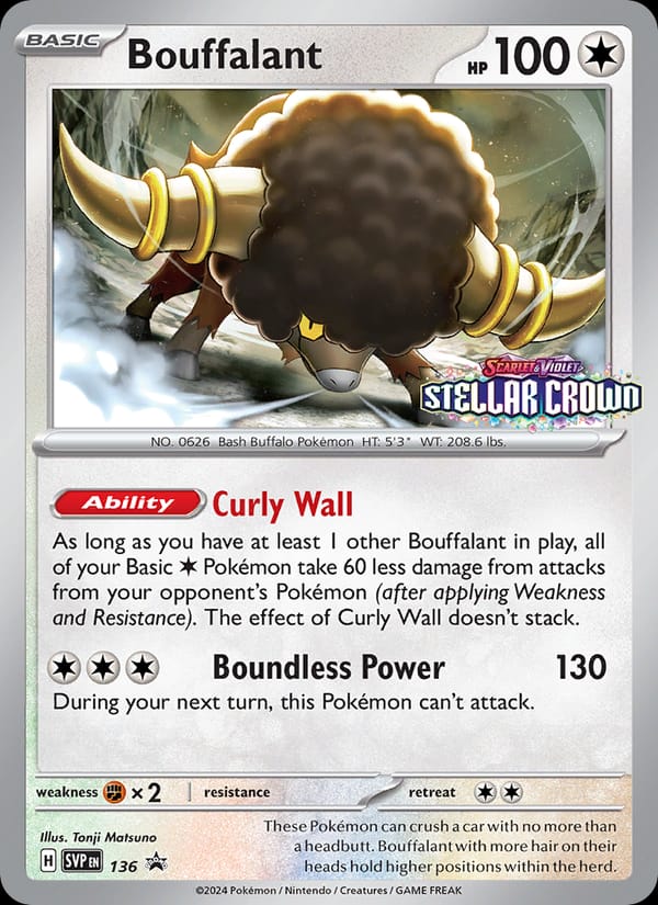 Bouffalant, SV: Scarlet & Violet Promo Cards · 136