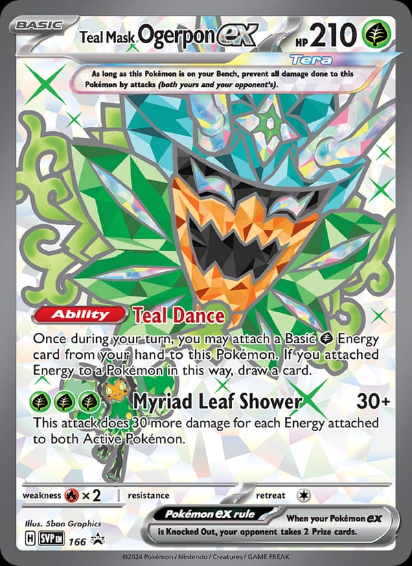 Teal Mask Ogerpon ex, SV: Scarlet & Violet Promo Cards · 166