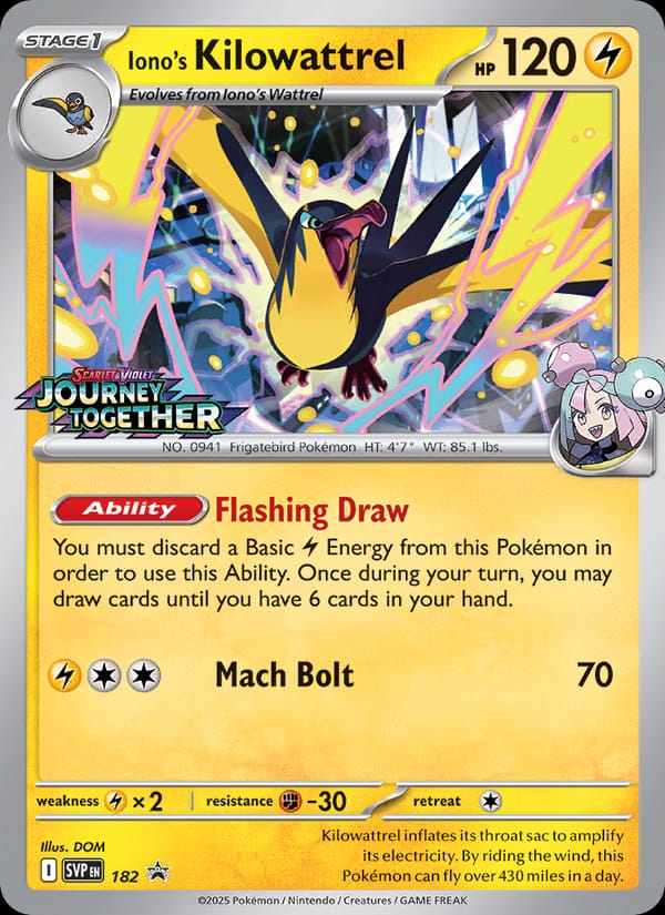 Iono's Kilowattrel, SV: Scarlet & Violet Promo Cards · 182